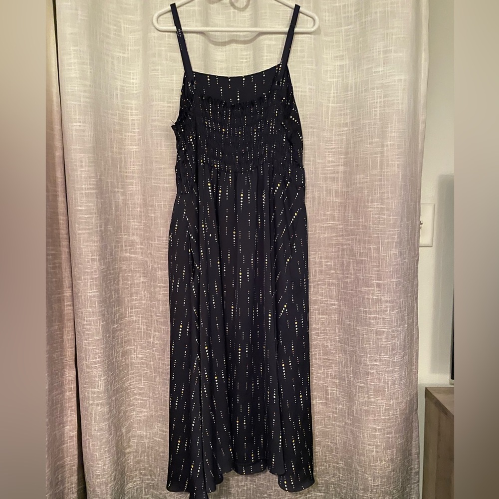 Navy Sundress With Colorful Dot Pattern - image 2